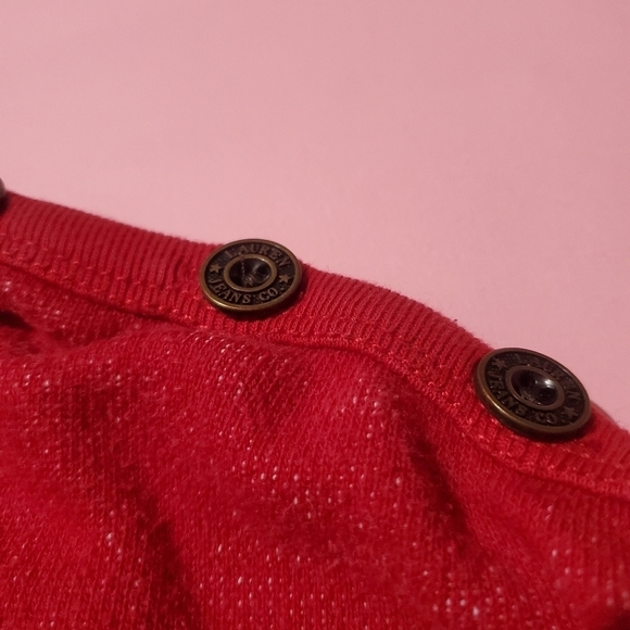 💕 Vintage 1990s 90s Ralph Lauren Dark Red Knit Cropped Sweater - Picture 2 of 6